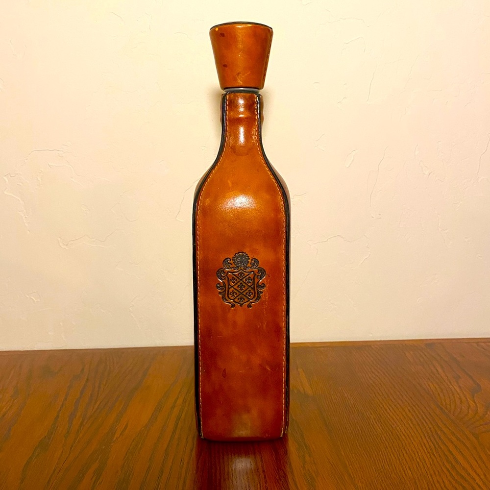 Vintage Leather Italian Decanter